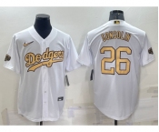 Men's Los Angeles Dodgers #26 Tony Gonsolin White 2022 All Star Stitched Cool Base Nike Jersey