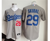 Men's Los Angeles Dodgers #29 Tarik Skubal Gray 2026 Cool Base Stitched Baseball Jersey Men's Los Angeles Dodgers #29 Tarik Skubal Gray 2026 Cool Base Stitched Baseball Jersey