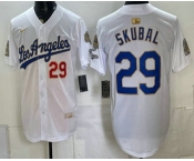 Men's Los Angeles Dodgers #29 Tarik Skubal White Gold 9x B2B Champs Collection Limited Jersey Men's Los Angeles Dodgers #29 Tarik Skubal White Gold 9x B2B Champs Collection Limited Jersey