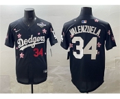 Men's Los Angeles Dodgers #34 Fernando Valenzuela Black 2025 World Series Patch Tokyo Series Limited Stitched Baseball Jersey Men's Los Angeles Dodgers #34 Fernando Valenzuela Black 2025 World Series Patch Tokyo Series Limited Stitched Baseball Jersey