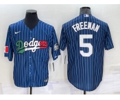 Men's Los Angeles Dodgers #5 Freddie Freeman Navy Blue Pinstripe 2020 World Series Cool Base Nike Jersey Men's Los Angeles Dodgers #5 Freddie Freeman Navy Blue Pinstripe 2020 World Series Cool Base Nike Jersey