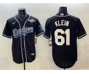 Men's Los Angeles Dodgers #61 Will Klein Black Fashion 2025 World Series Cool Base Stitched Baseball Jersey Men's Los Angeles Dodgers #61 Will Klein Black Fashion 2025 World Series Cool Base Stitched Baseball Jersey