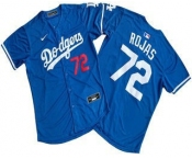Men's Los Angeles Dodgers #72 Miguel Rojas Blue Limited Stitched Jersey