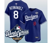 Men's Los Angeles Dodgers #8 Enrique Hernández Blue 2025 World Series Vapor Limited Stitched Jersey Men's Los Angeles Dodgers #8 Enrique Hernández Blue 2025 World Series Vapor Limited Stitched Jersey