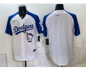 Men's Los Angeles Dodgers Blank White Royal Hello Kitty Vapor Limited Stitched Baseball Jersey Men's Los Angeles Dodgers Blank White Royal Hello Kitty Vapor Limited Stitched Baseball Jersey