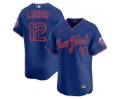 Men's New York Mets #12 Francisco Lindor Royal 2025 Alternate Limited Stitched Baseball Jersey