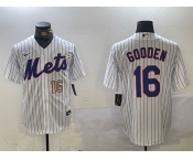 Men's New York Mets #16 Dwight Gooden White Cool Base Stitched Jerseys