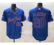 Men's New York Mets #20 Pete Alonso Royal 2025 Spring Training Stitched Baseball Jersey