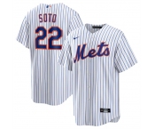 Men's New York Mets #22 Juan Soto White 2024 Cool Base Limited Stitched Baseball Jersey