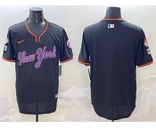 Men's New York Mets Blank Black 2025 Spring Training Stitched Baseball Jersey