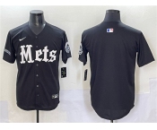 Men's New York Mets Blank Black 'Gotham Gothic Edition' Vapor Premier Limited Stitched Baseball Jersey