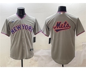 Men's New York Mets Blank Gray 2025 Limited Stitched Baseball Jersey