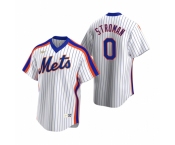 Men's Nike New York Mets #0 Marcus Stroman White Cooperstown Collection Home Stitched Baseball Jersey