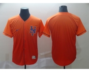 Nike Men's New York Mets Blank Orange Drift Edition Cool Base Baseball Jersey