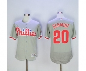 Men Philadelphia Phillies #20 Mike Schmidt Majestic Grey Flexbase Authentic Collection Player Jersey Men Philadelphia Phillies #20 Mike Schmidt Majestic Grey Flexbase Authentic Collection Player Jersey