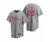 Men's Nike Philadelphia Phillies #20 Mike Schmidt Gray Road Stitched Baseball Jersey
