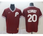 Men's Nike Philadelphia Phillies #20 Mike Schmidt  Red M&N Jersey
