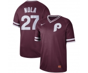 Men's Nike Philadelphia Phillies  #27 Aaron Nola Red M&N Jersey