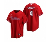 Men's Nike Philadelphia Phillies #4 Scott Kingery Red Alternate Stitched Baseball Jersey