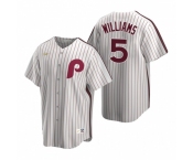 Men's Nike Philadelphia Phillies #5 Nick Williams White Cooperstown Collection Home Stitched Baseball Jersey