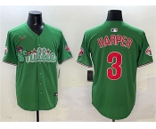 Men's Philadelphia Phillies #3 Bryce Harper Green Phanatic Limited Stitched Jersey