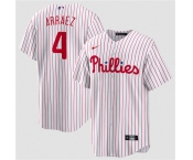 Men's Philadelphia Phillies #4 Luis Arraez White 2026 Cool Base Stitched Jersey Men's Philadelphia Phillies #4 Luis Arraez White 2026 Cool Base Stitched Jersey