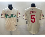 Men's Philadelphia Phillies #5 Bryson Stott Cream Phanatic Limited Stitched Jersey