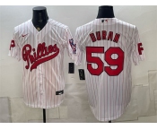Men's Philadelphia Phillies #59 Jhoan Duran White 2026 Field of Dreams Stadium Stitched Baseball Jersey