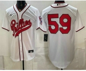 Men's Philadelphia Phillies #59 Jhoan Duran White 2026 Field of Dreams Stadium Stitched Jersey