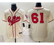 Men's Philadelphia Phillies #61 Cristopher Sánchez Cream 2026 Field of Dreams Stadium Stitched Baseball Jersey