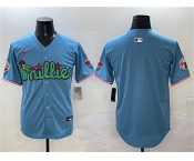 Men's Philadelphia Phillies Blank Light Blue Phanatic Limited Stitched Jersey