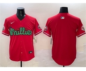 Men's Philadelphia Phillies Blank Red Phanatic Limited Stitched Jersey