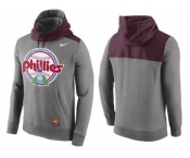 Men's Philadelphia Phillies Nike Gray Cooperstown Collection Hybrid Pullover Hoodie Men's Philadelphia Phillies Nike Gray Cooperstown Collection Hybrid Pullover Hoodie