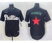 Men's Philadelphia Phillies Phanatic Black Lights Out Limited Stitched Baseball Jersey