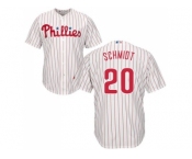 Philadelphia Phillies #20 Mike Schmidt White(Red Strip) New Cool Base Stitched MLB Jersey