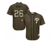 Philadelphia Phillies #26 Chase Utley Green Salute to Service Stitched Baseball Jersey Philadelphia Phillies #26 Chase Utley Green Salute to Service Stitched Baseball Jersey