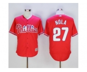 Philadelphia Phillies #27 Aaron Nola Red New Cool Base Stitched Baseball Jersey