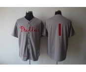 mlb jerseys philadelphia phillies #1 ashburn m&n grey