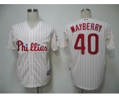 mlb jerseys philadephia phillies #40 mayberry cream(red strip) cool base mlb jerseys philadephia phillies #40 mayberry cream(red strip) cool base