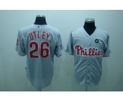mlb philadelphia phillies #26 utley grey mlb philadelphia phillies #26 utley grey