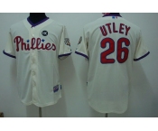 mlb philadelphia phillies #26 utley ws09 patch cream mlb philadelphia phillies #26 utley ws09 patch cream