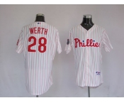 mlb philadelphia phillies #28 werth 2009 world series white(red strip) mlb philadelphia phillies #28 werth 2009 world series white(red strip)