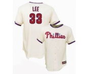 mlb philadelphia phillies #33 cliff lee cream mlb philadelphia phillies #33 cliff lee cream