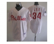 mlb philadelphia phillies #34 Lee white(red strip) mlb philadelphia phillies #34 Lee white(red strip)