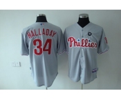 mlb philadelphia phillies #34 halladay grey mlb philadelphia phillies #34 halladay grey