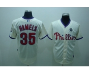 mlb philadelphia phillies #35 Hamels 2008 world series cream mlb philadelphia phillies #35 Hamels 2008 world series cream