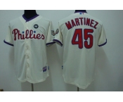 mlb philadelphia phillies #45 martinez ws09 patch cream mlb philadelphia phillies #45 martinez ws09 patch cream