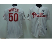 mlb philadelphia phillies #50 moyer 2009 world series white(red strip) mlb philadelphia phillies #50 moyer 2009 world series white(red strip)