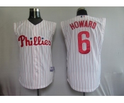 mlb philadelphia phillies #6 howard white(red strip) vest mlb philadelphia phillies #6 howard white(red strip) vest