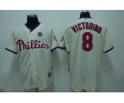 mlb philadelphia phillies #8 victorino 2009 world series cream mlb philadelphia phillies #8 victorino 2009 world series cream